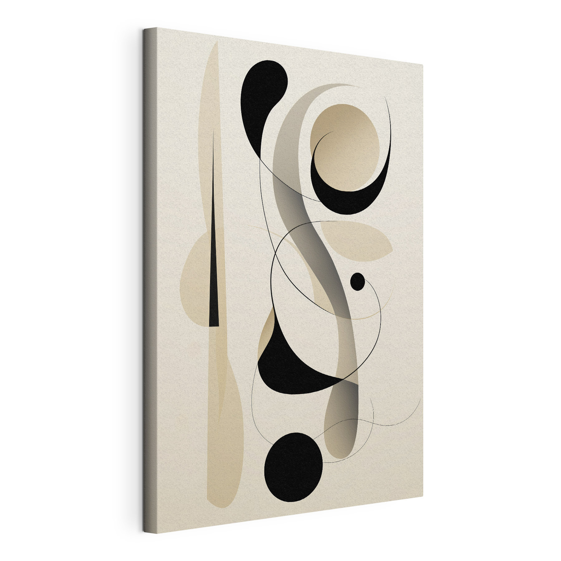 Black and white swirls and circles