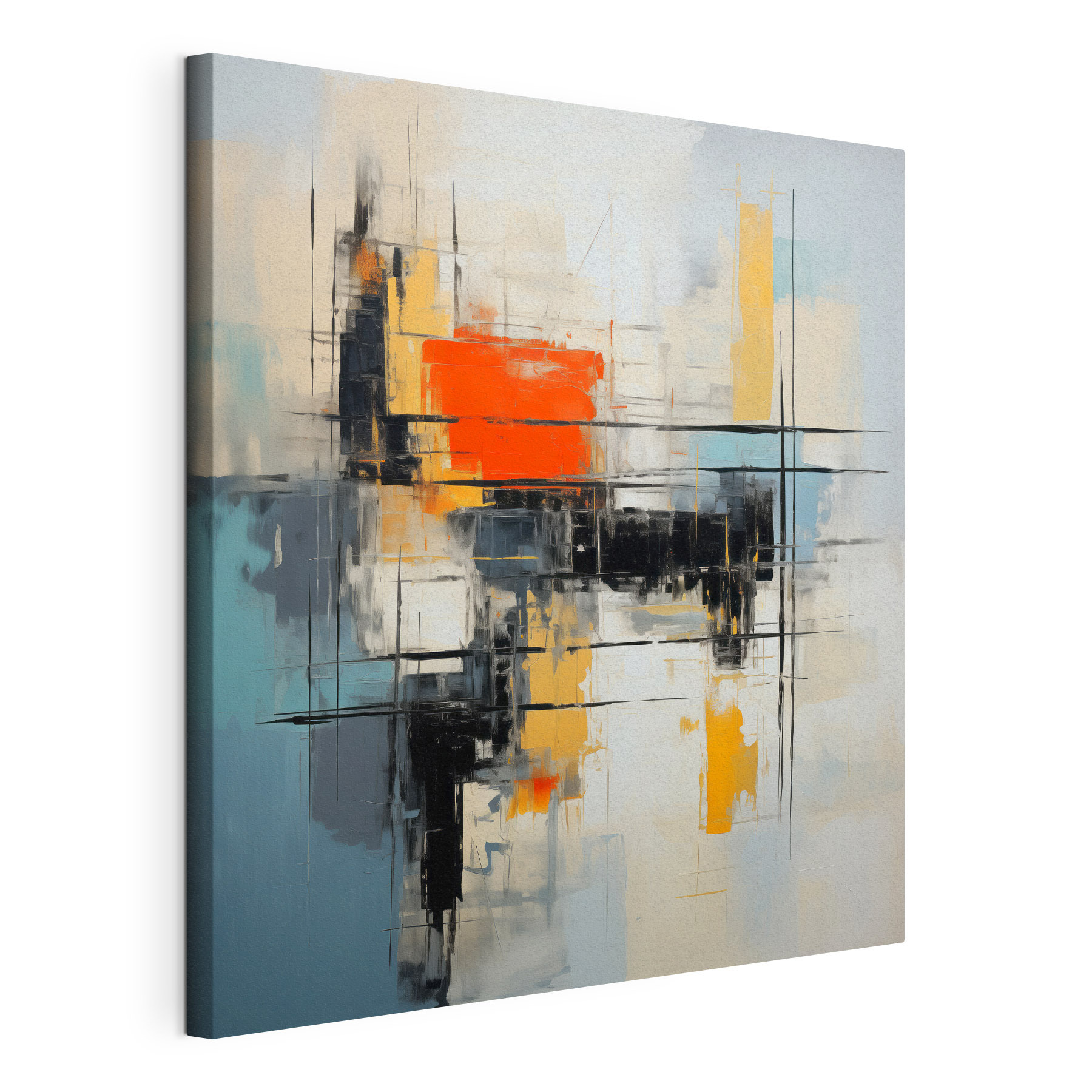 Painting of a colorful abstract art