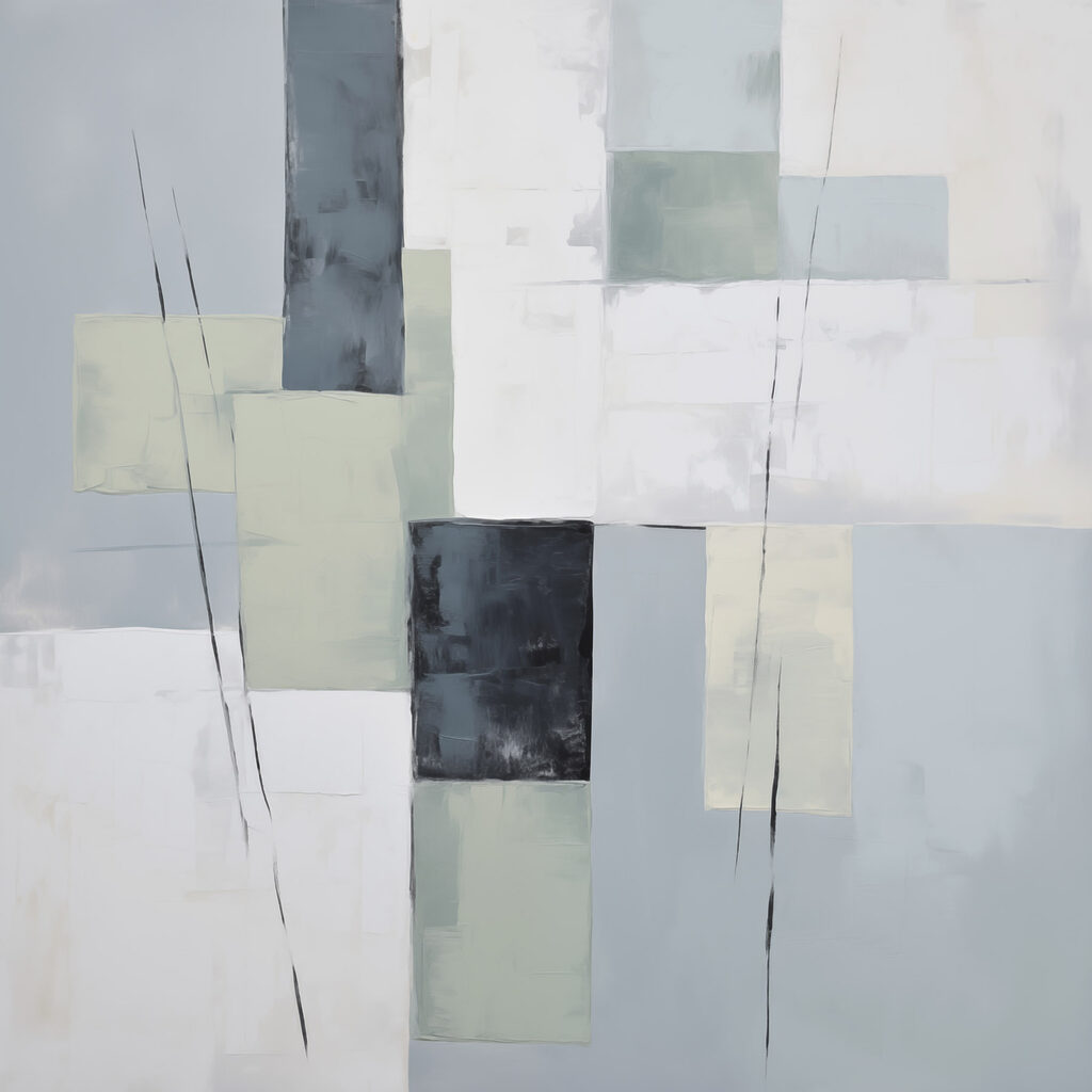 Painting of squares and lines Painting of squares and lines
