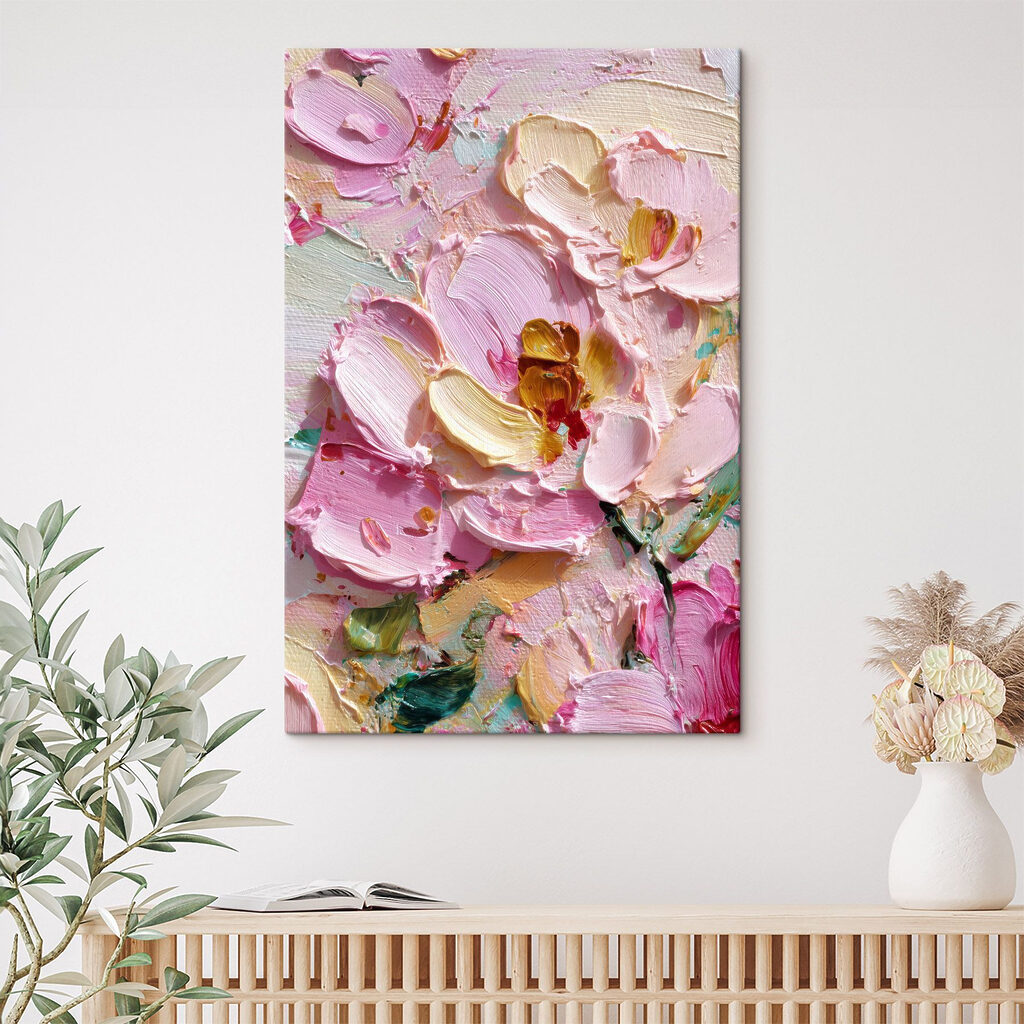 - Vibrant pink petals in soft hues