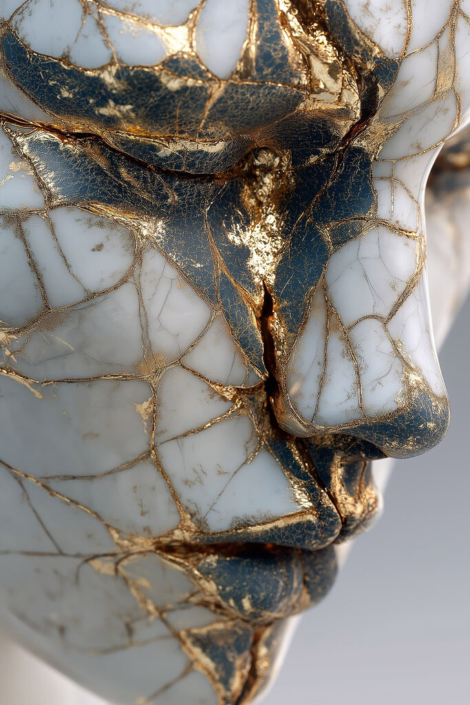 Artistic face with intricate details