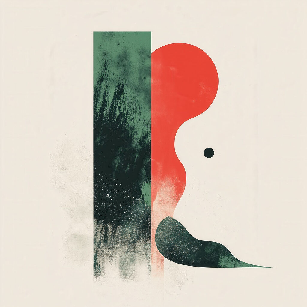 Red and green abstract art Red and green abstract art