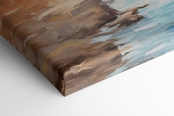 Painting of a cliff by the ocean Painting of a cliff by the ocean