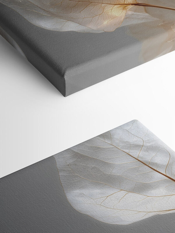 Delicate leaves with a soft glow