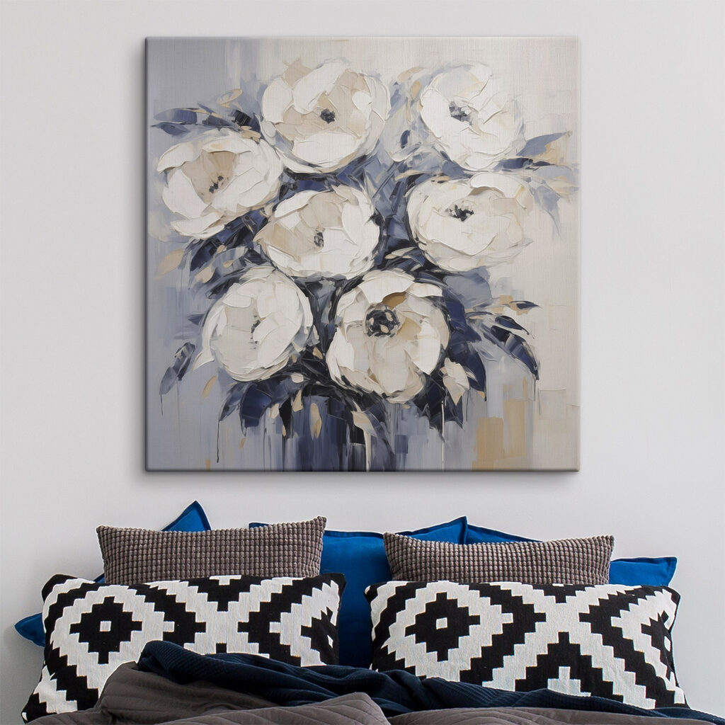 Painting of white flowers