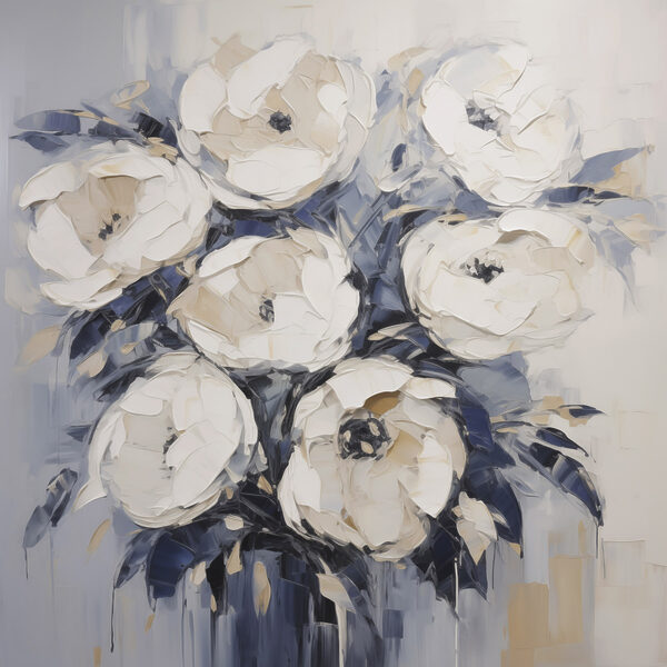 Painting of white flowers
