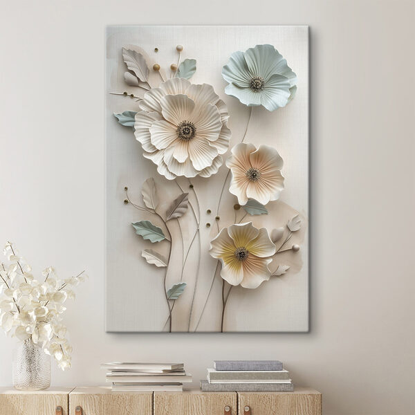 Wall decoration with flowers