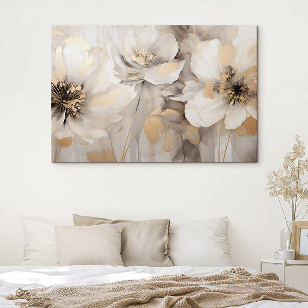 Painting of flowers on a wall
