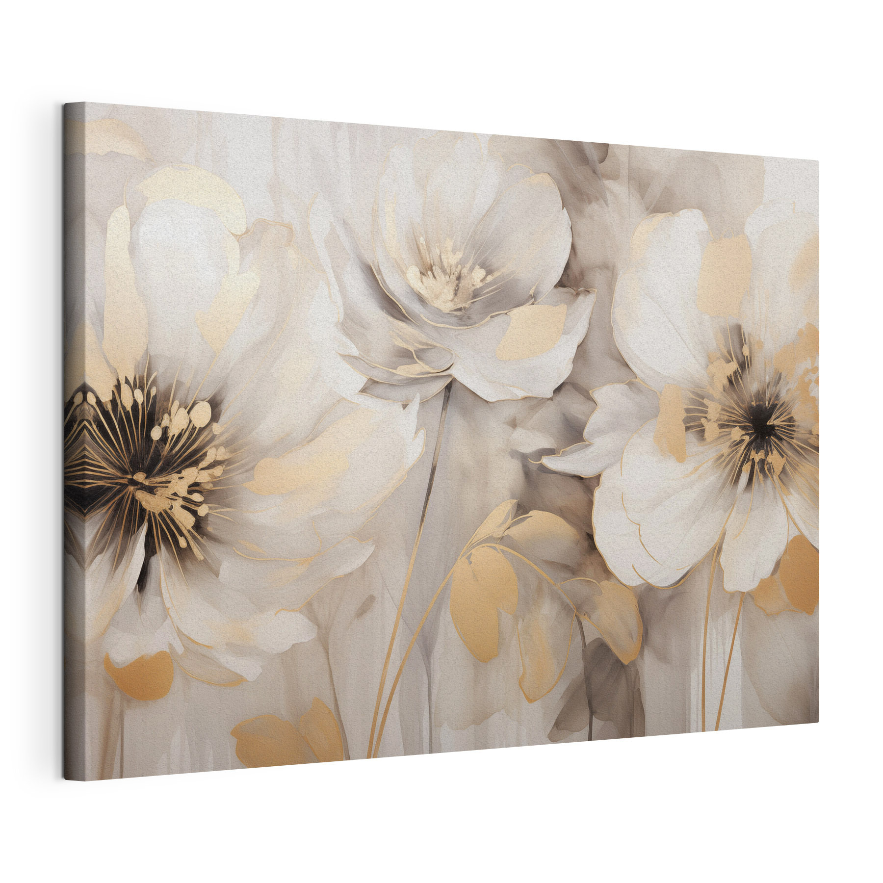 Painting of flowers on a wall