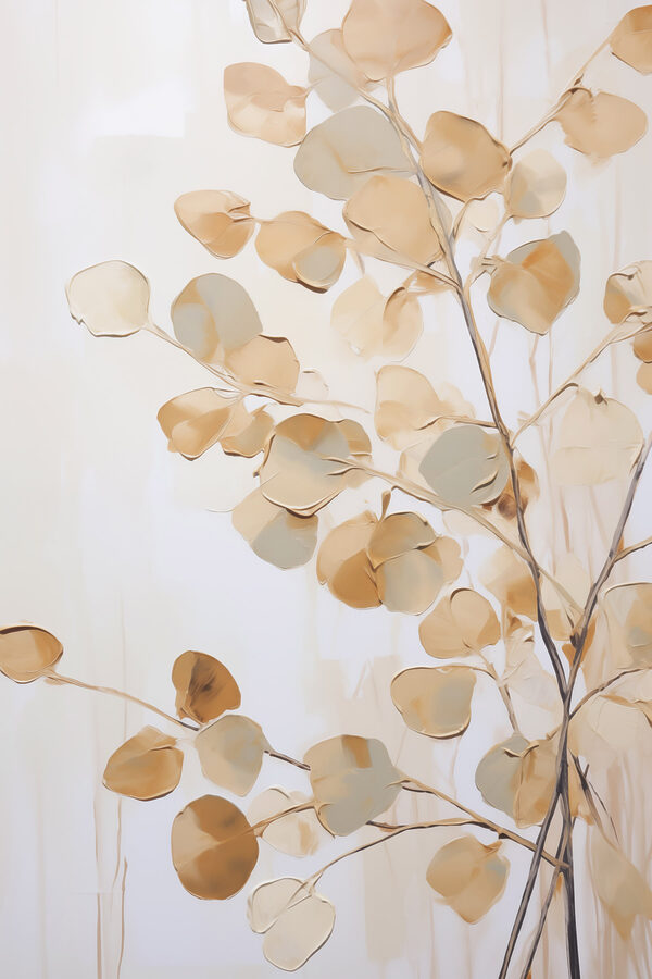 Painting of a branch with leaves Painting of a branch with leaves