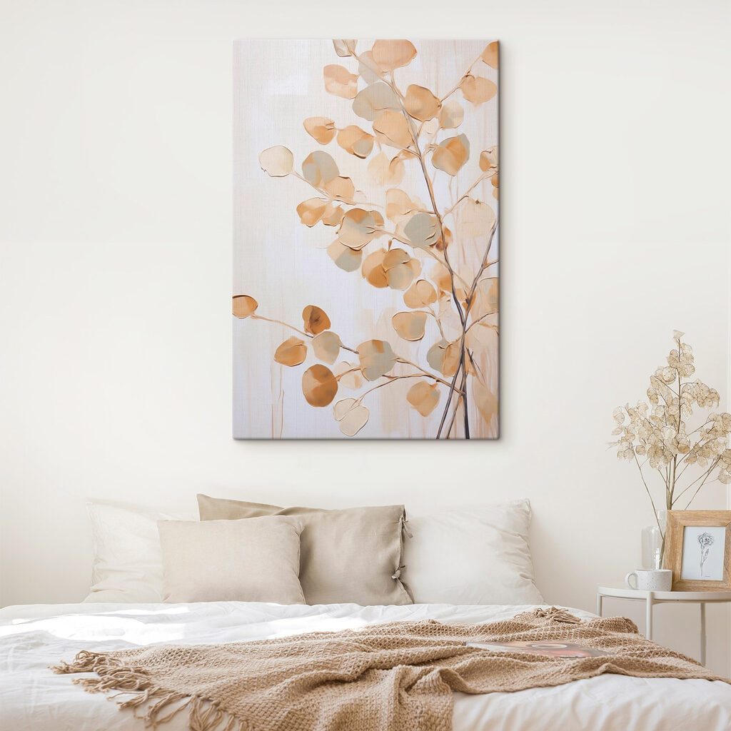 Painting of a branch with leaves Painting of a branch with leaves