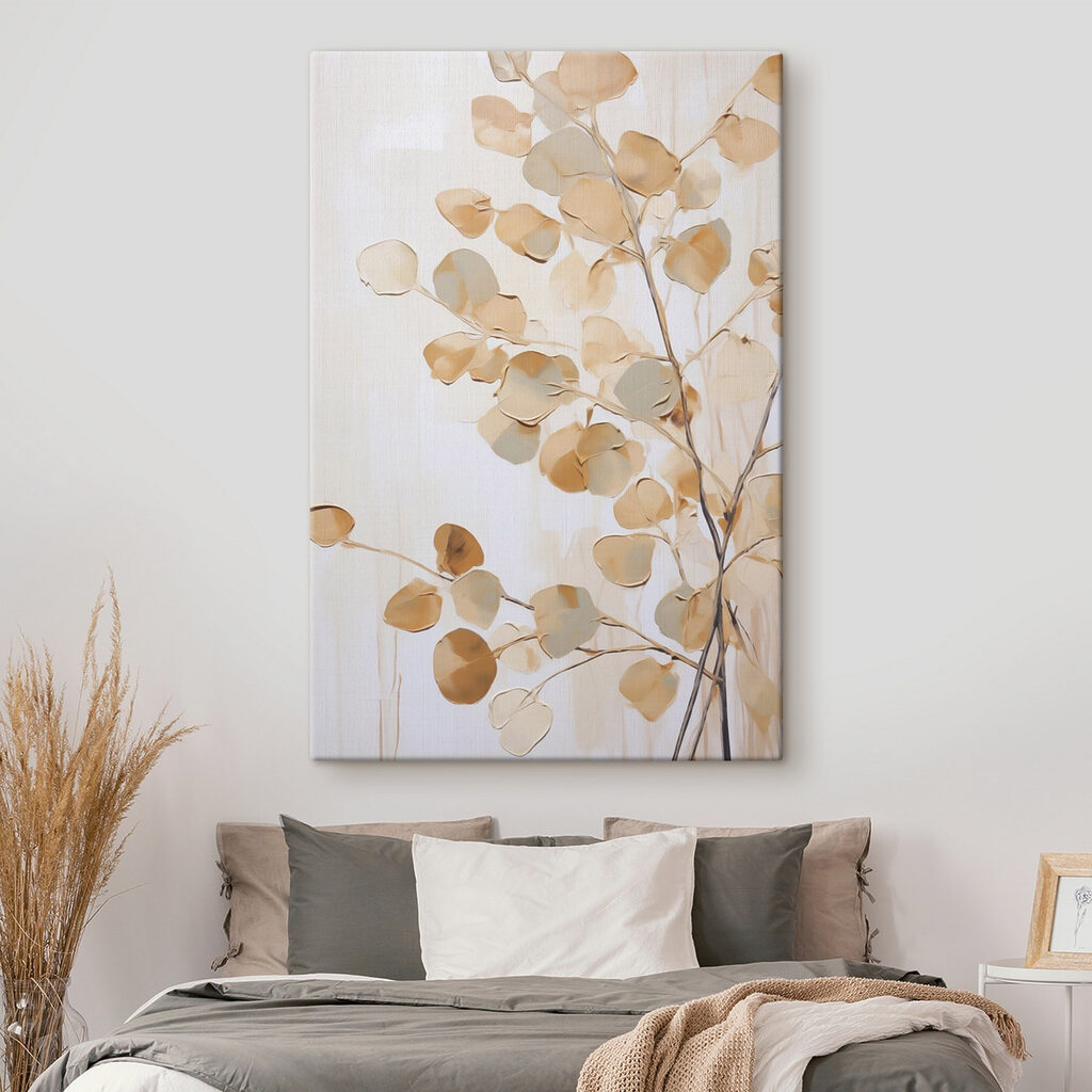 Painting of a branch with leaves Painting of a branch with leaves