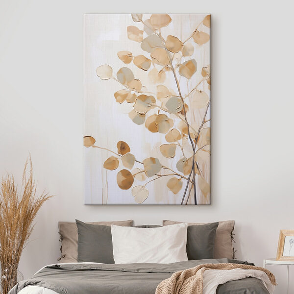 Painting of a branch with leaves Painting of a branch with leaves