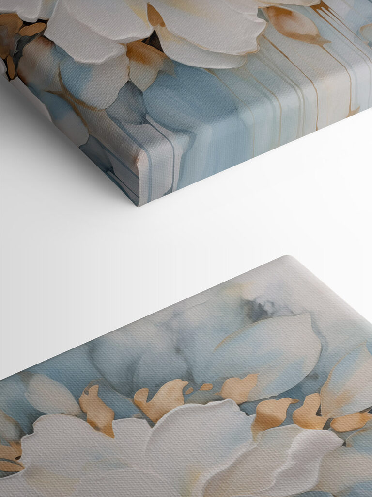 Blooming flowers in soft hues