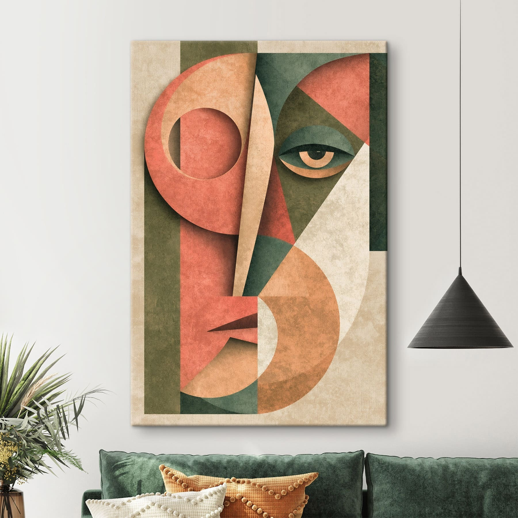 Colorful art piece of face