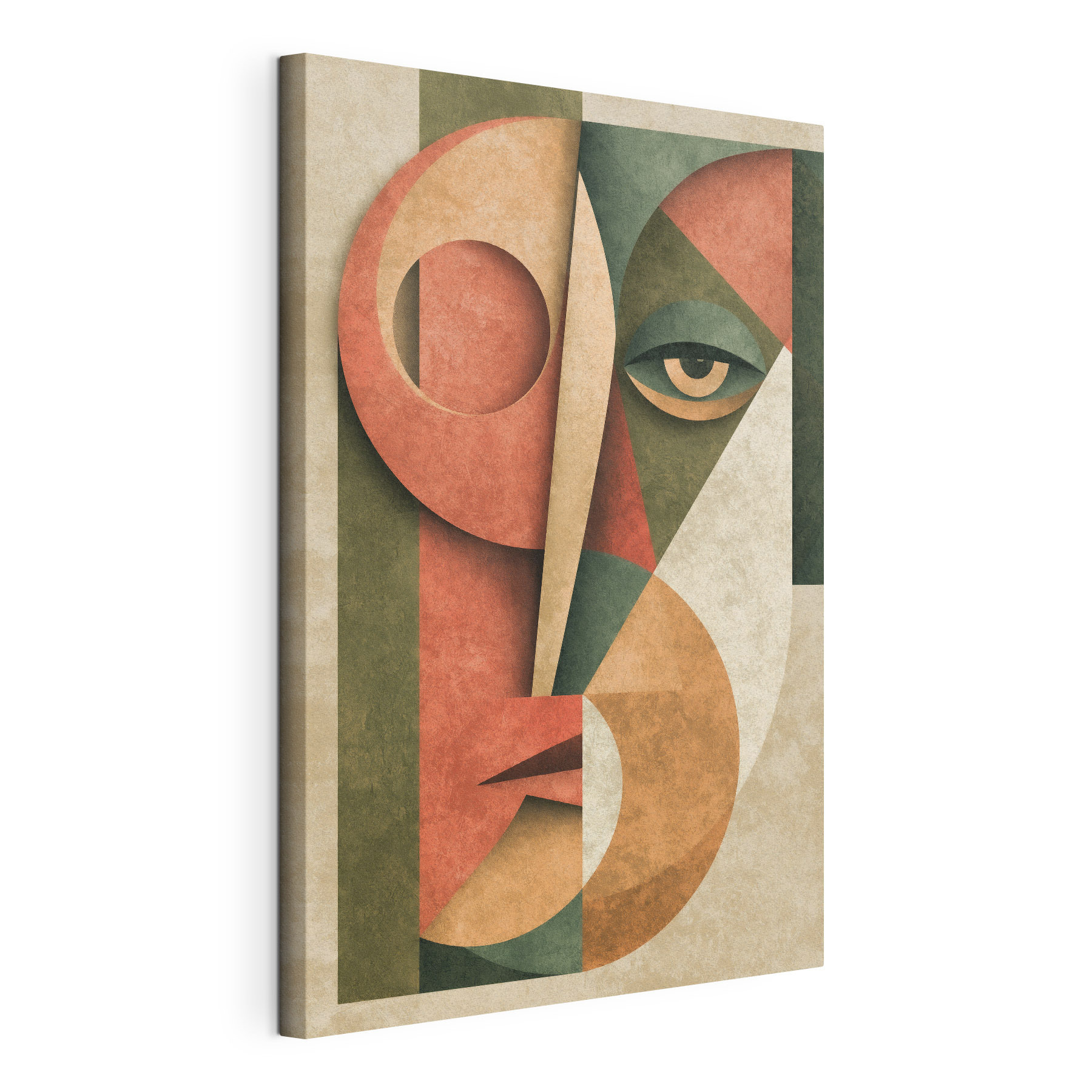 Colorful art piece of face