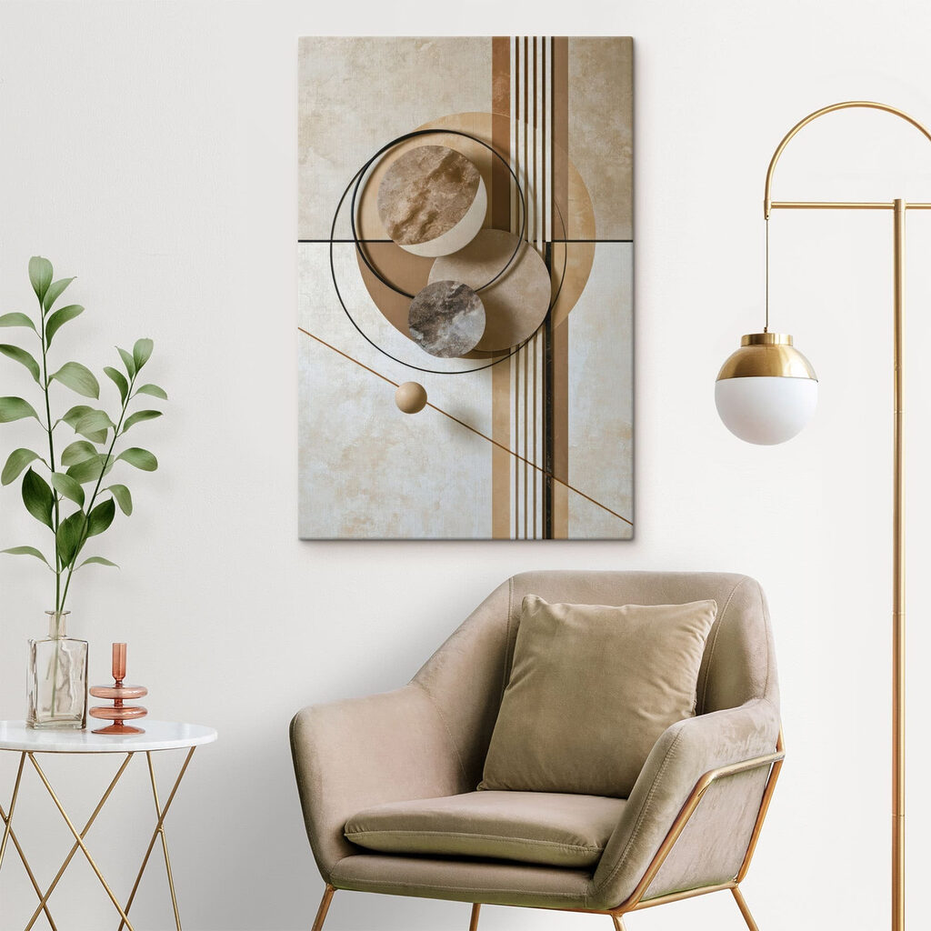 - Abstract shapes in neutral colors