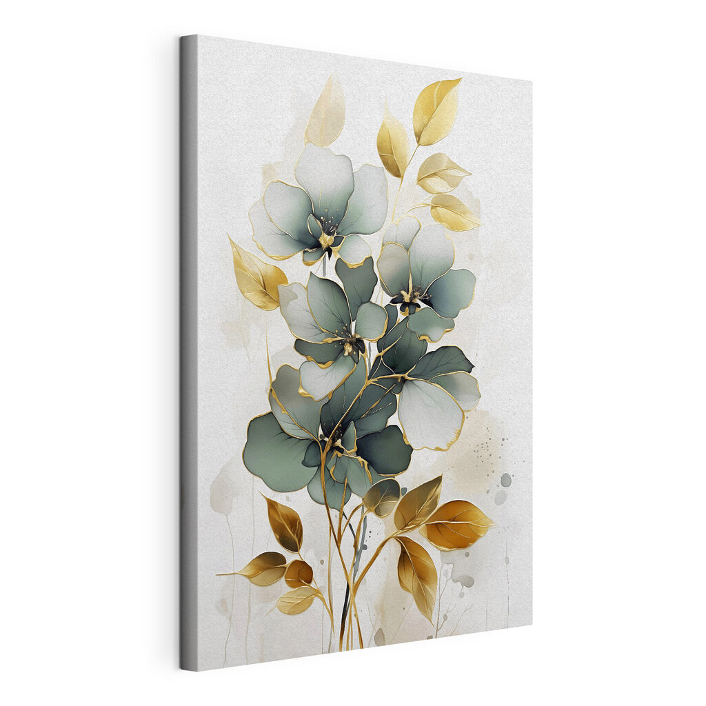 Painting of flowers and leaves Painting of flowers and leaves