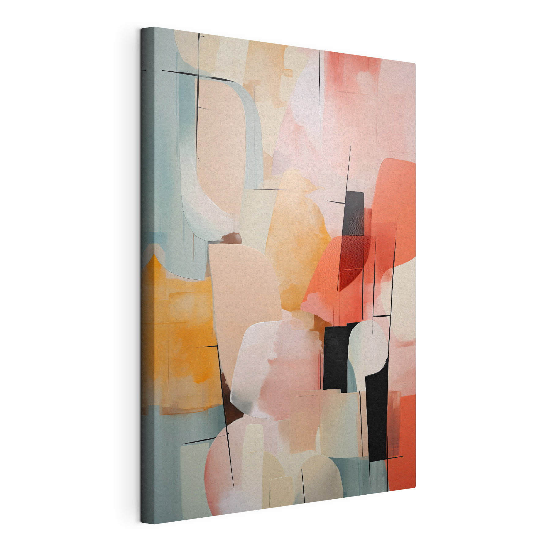 Colorful art piece with different shapes Colorful art piece with different shapes