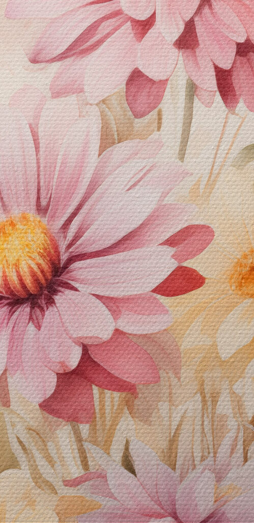 Painting of flowers on a white background Painting of flowers on a white background