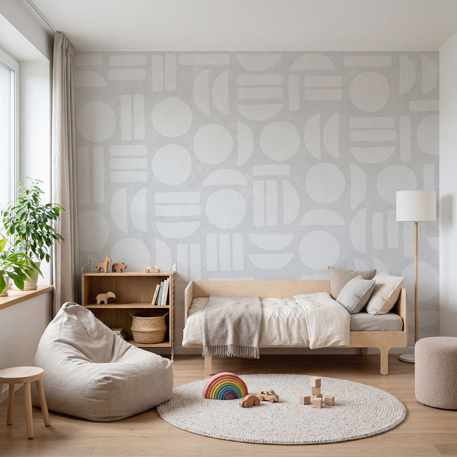 Fehér háttér geometriai alakzatokkal