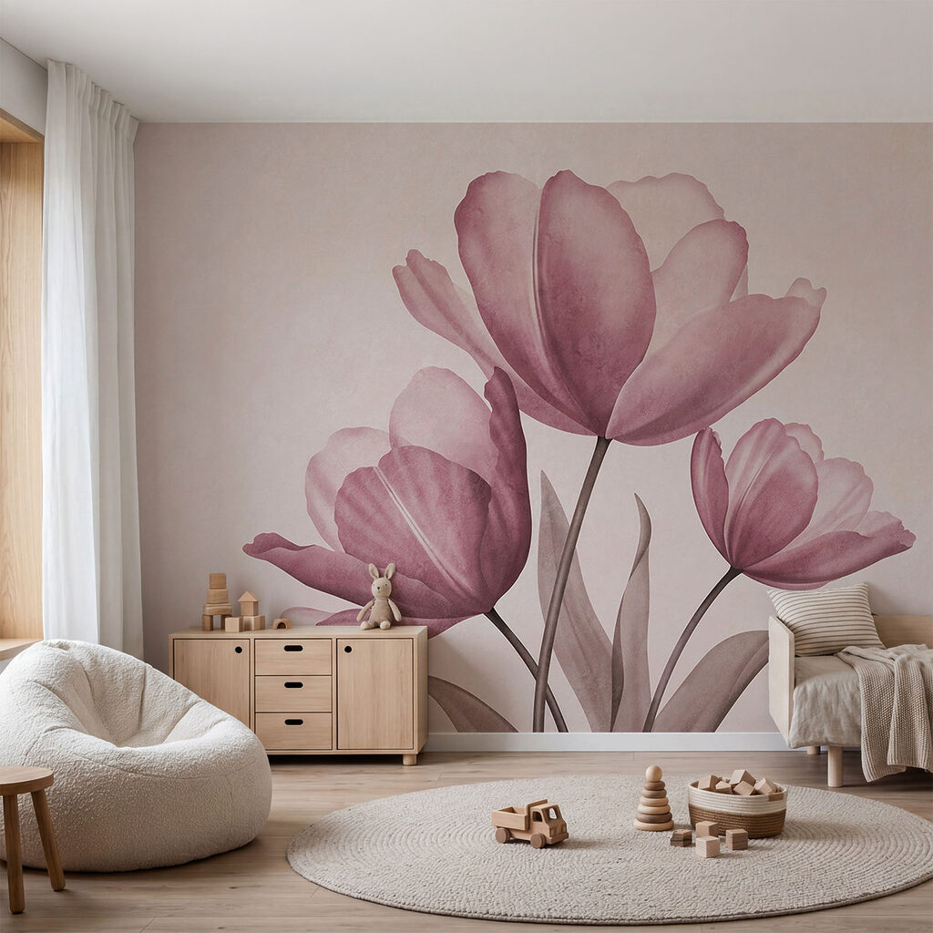 Elegáns tulipánok lágy pasztell árnyalatokban