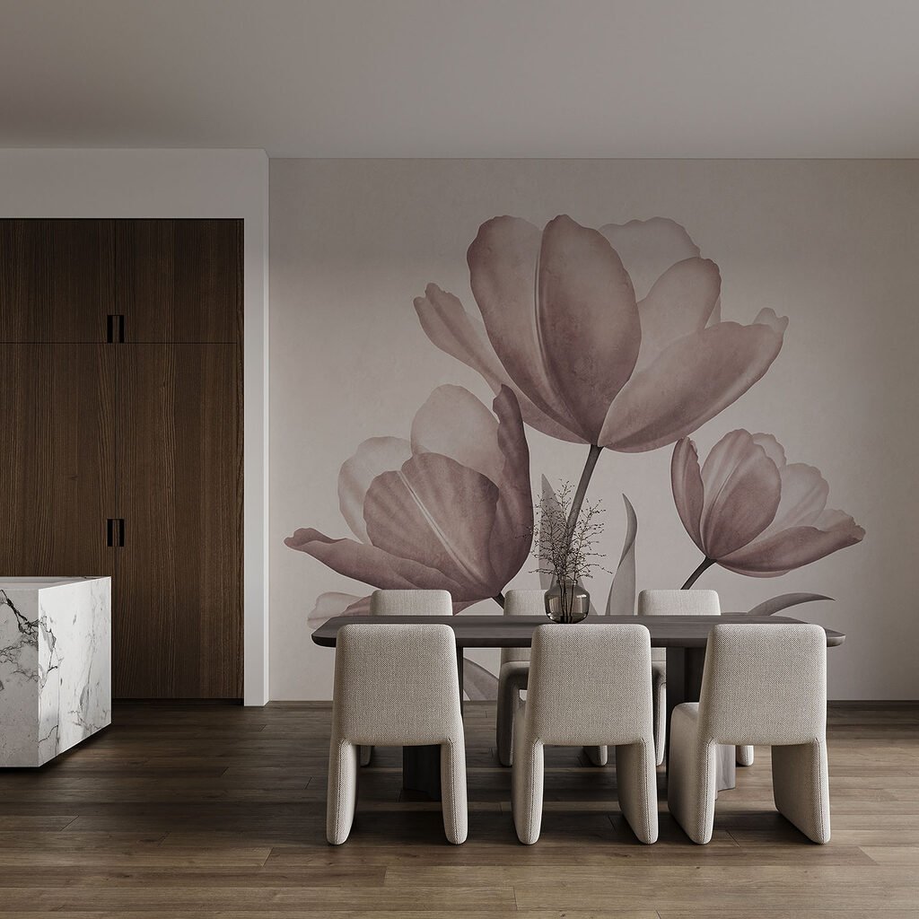 Elegáns tulipánok lágy pasztell árnyalatokban