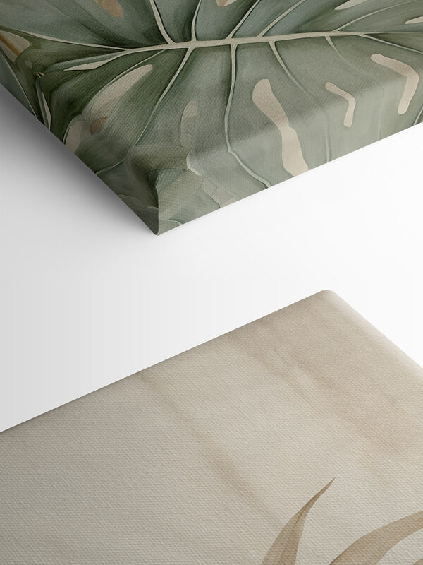 Lush foliage in soft pastel hues