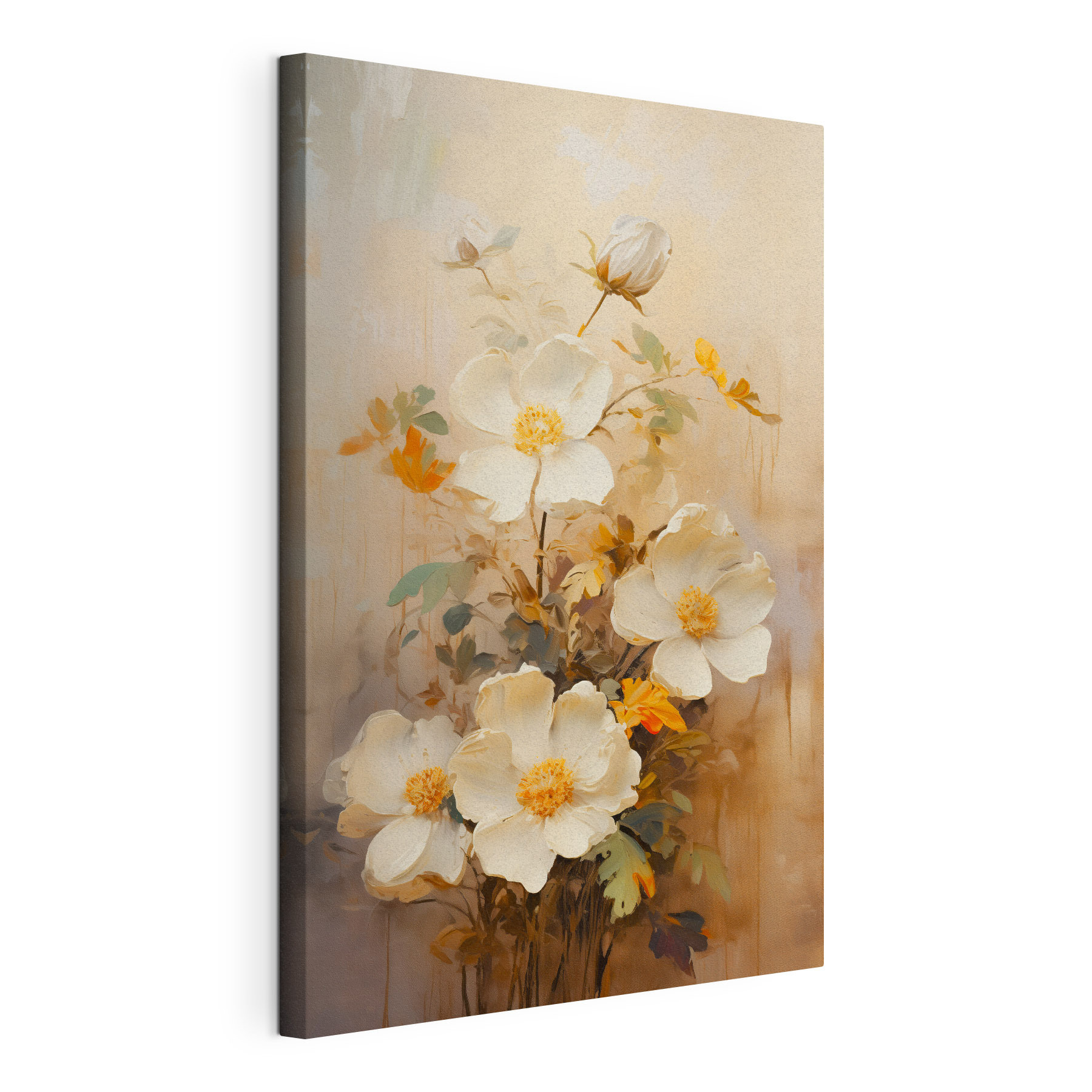 Painting of white flowers Painting of white flowers