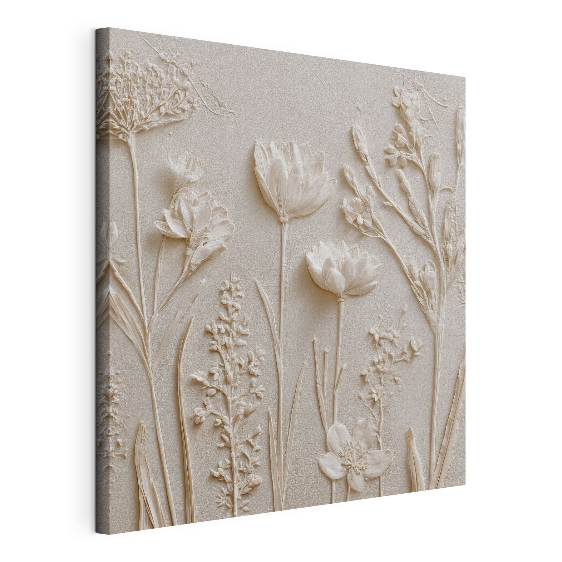 White flower and plant art