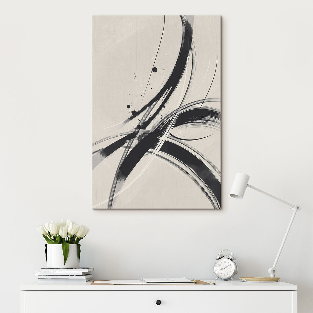 Black and white image of a swirly design Black and white image of a swirly design