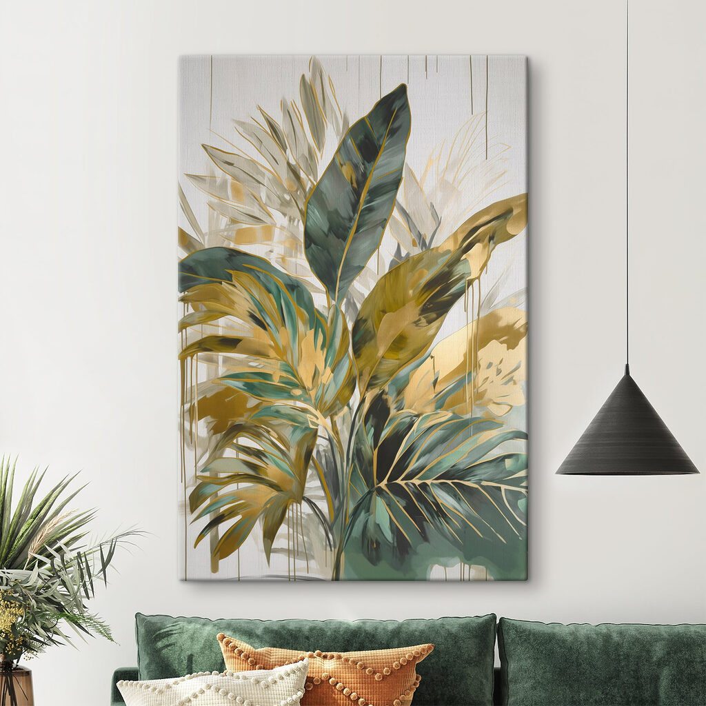 Painting of leaves and flowers Painting of leaves and flowers
