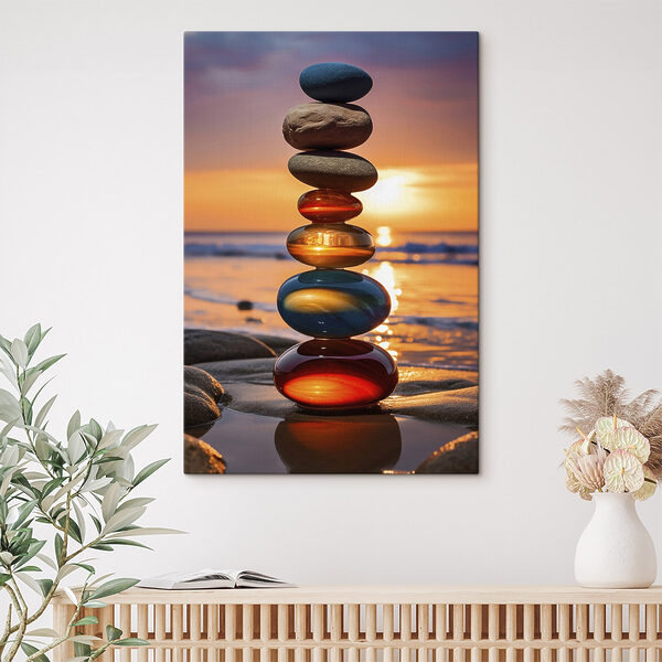Stack of rocks on a beach