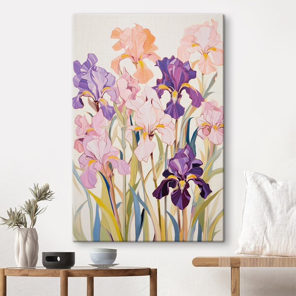 Painting of flowers on a white background