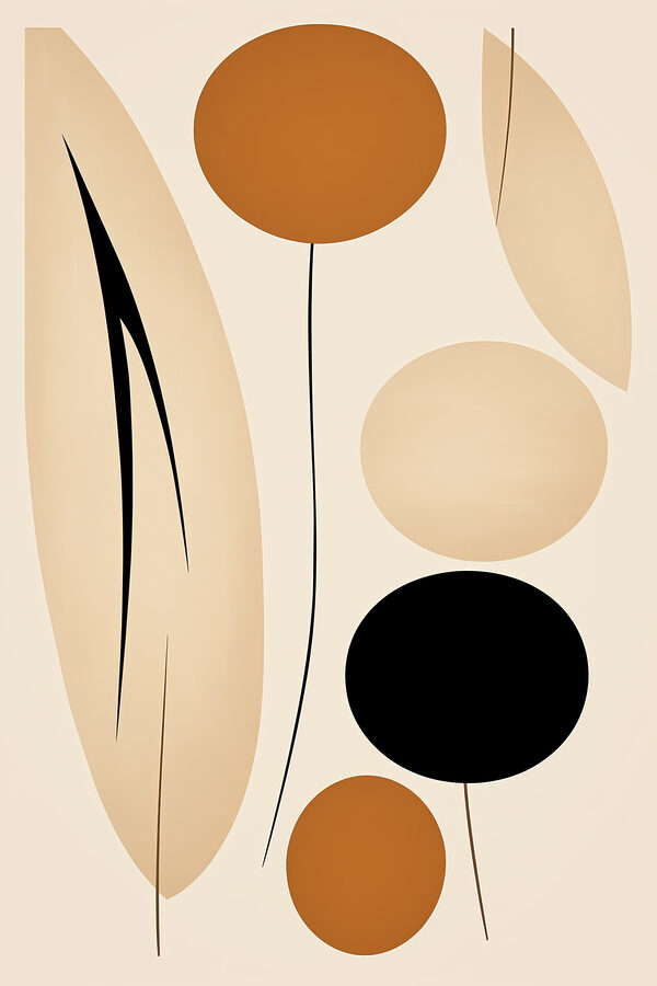 Playful shapes in warm tones Playful shapes in warm tones