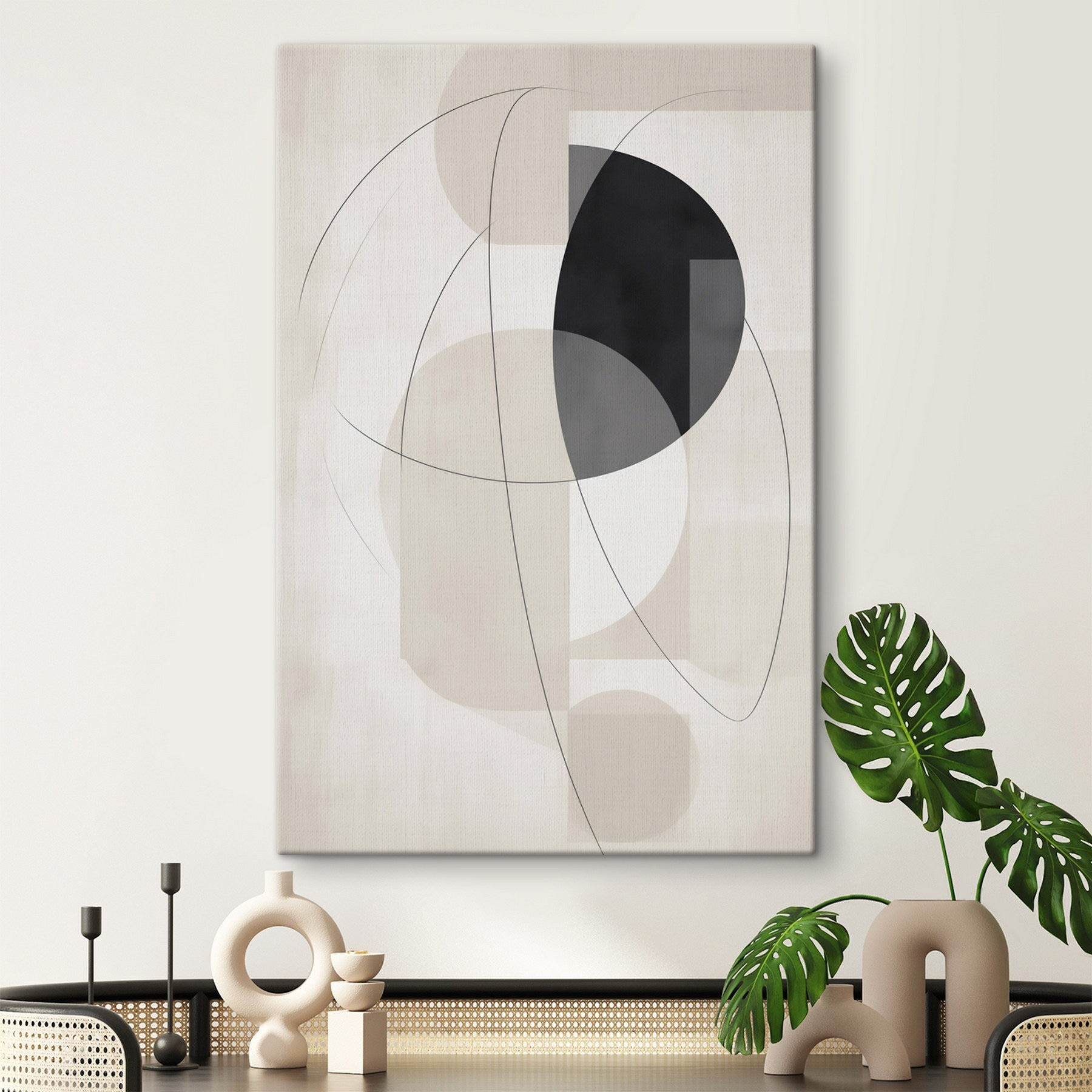 Black and white art piece