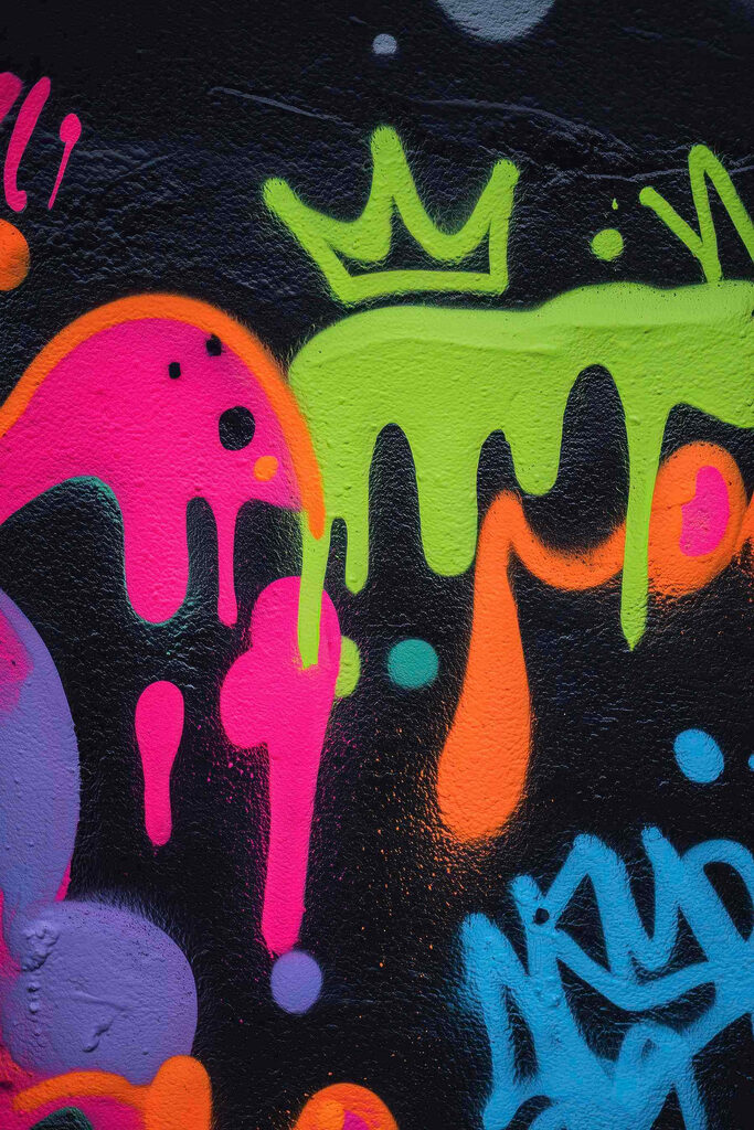 Vibrant colors splash on a wall Vibrant colors splash on a wall