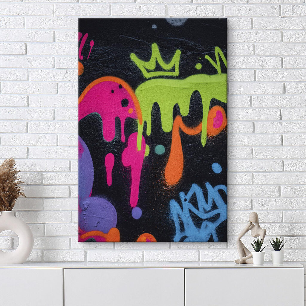 Vibrant colors splash on a wall Vibrant colors splash on a wall