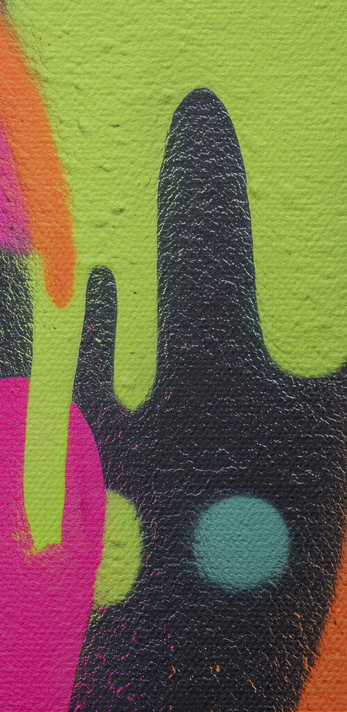 Vibrant colors splash on a wall Vibrant colors splash on a wall