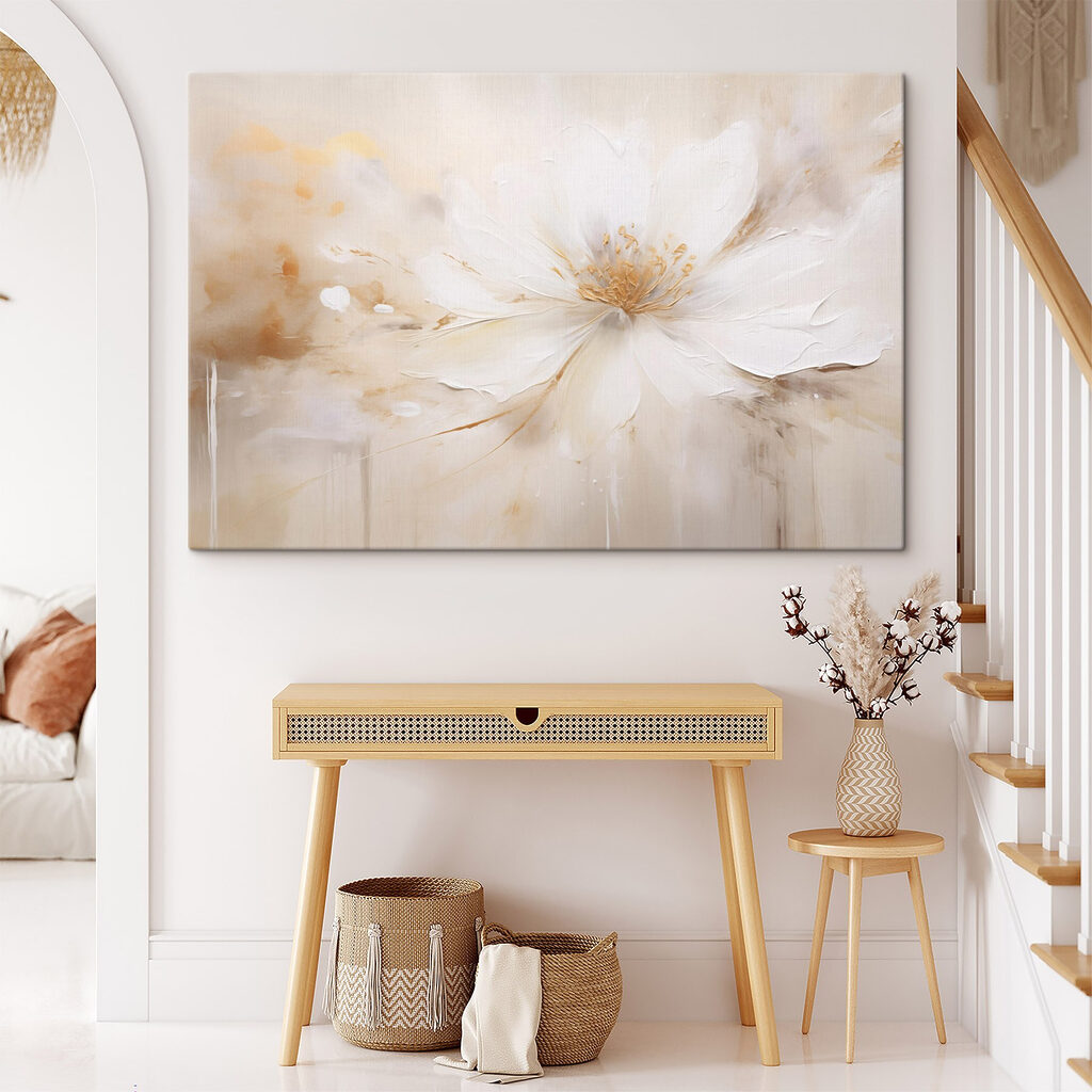 Painting of a white flower Painting of a white flower