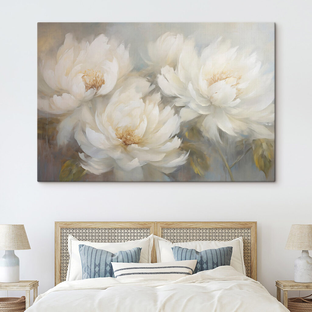 Painting of white flowers