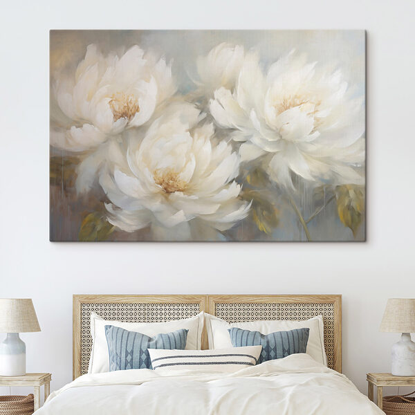 Painting of white flowers