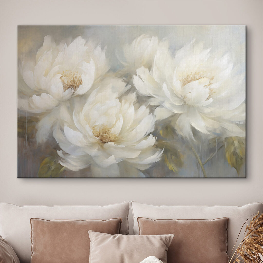 Painting of white flowers