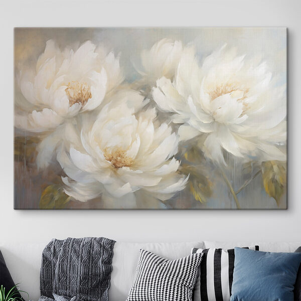 Painting of white flowers