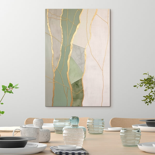 - Elegant lines and calming colors