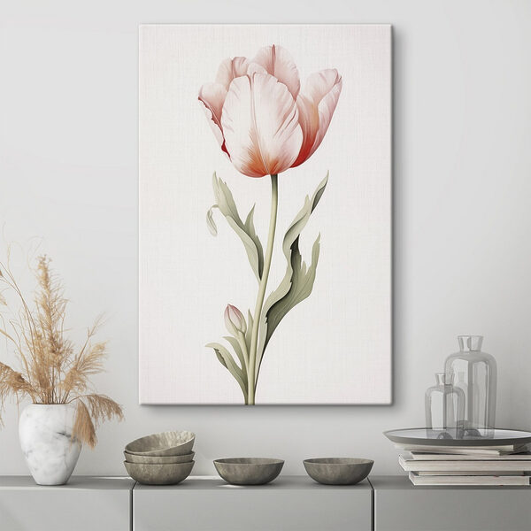 Delicate tulip in soft hues