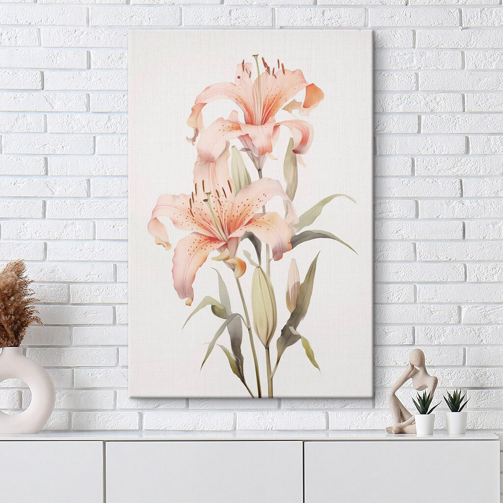 Painting of pink flowers Painting of pink flowers