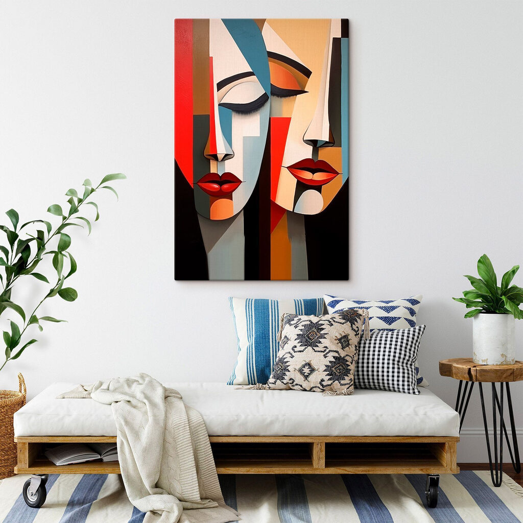 Painting of two faces