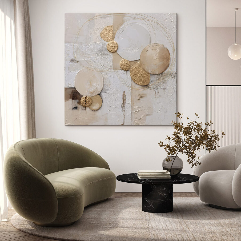 Abstract forms in soft earth tones