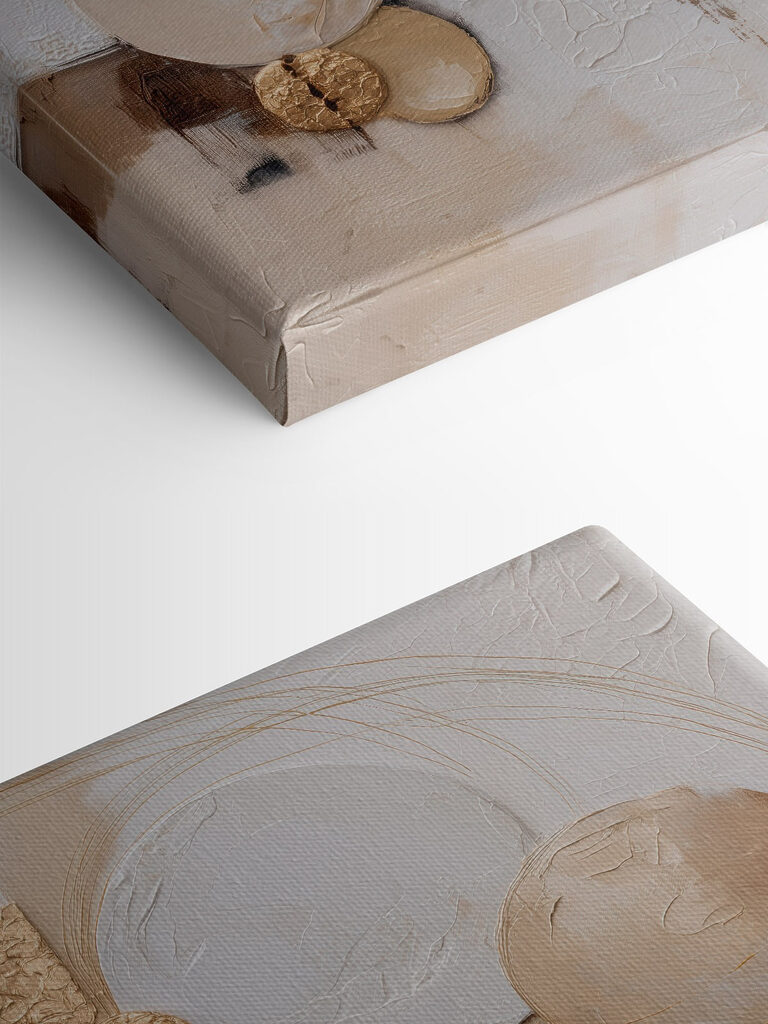 Abstract forms in soft earth tones